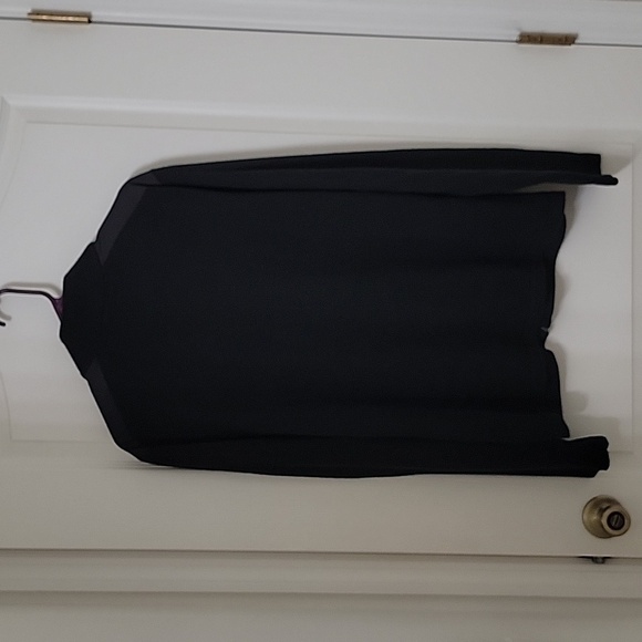 Michael Kors Size L Black Zip Front Cardigan Sweater, Wool Blend, EUC - Picture 5 of 11